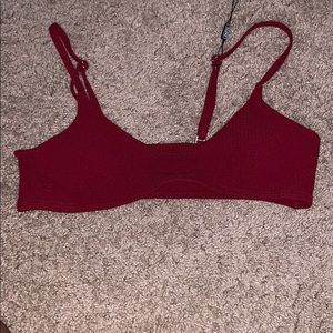 Large Wine red ZAFUL bikini top